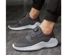 Men's Athletic Tennis Shoes Outdoor Sports Breathable Lightweight Non-slip Sneakers - Grey