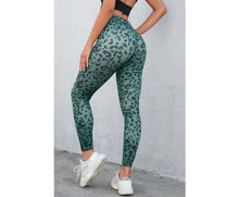 Azura Exchange Leopard Print Active Leggings - Green