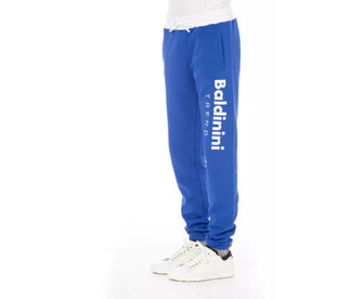 Baldinini Lace Closure Fleece Sport Pants with Logo - Blue