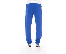 Baldinini Lace Closure Fleece Sport Pants with Logo - Blue