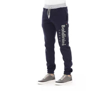 Baldinini Lace Closure Fleece Sport Pants with Logo - Ocean Blue