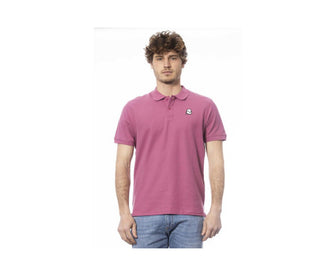 Invicta Men's White Cotton Polo Shirt - Pink