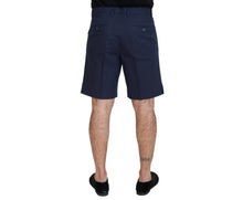 Authentic Dolce & Gabbana Chino Sports Shorts with Logo Details - Blue