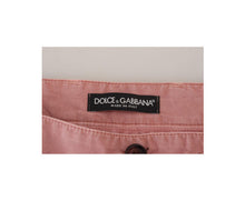 Authentic Dolce & Gabbana Chino Sports Shorts with Logo Details - Red