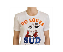 Dolce & Gabbana Women's Crew Neck T-shirt with DG LOVES SUD Motive