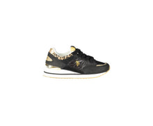 US POLO ASSN Women's Leopard Black Polyester Sneaker