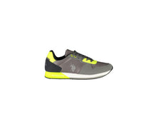 US POLO ASSN Men's Gray & Yellow Polyester Sneaker