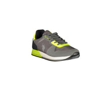 US POLO ASSN Men's Gray & Yellow Polyester Sneaker