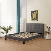 Modern Grey Fabric Bed