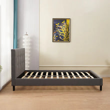 Modern Grey Fabric Bed