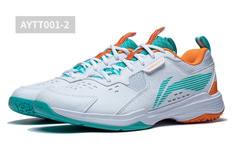 Li-Ning Almighty V2.0 Badminton Shoes - White / Mint Logo