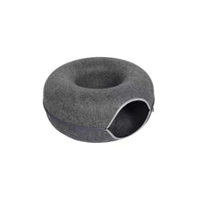 All-Season Donut-Shaped Felt Tunnel Pet Bed